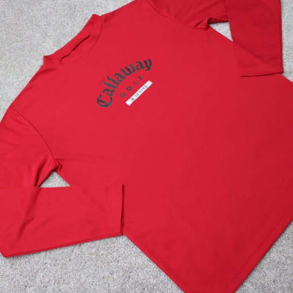 Callaway Golf X-Series Shirt Mens Large Red 100% Polyester Long Sleeve Pullover - Picture 7 of 13